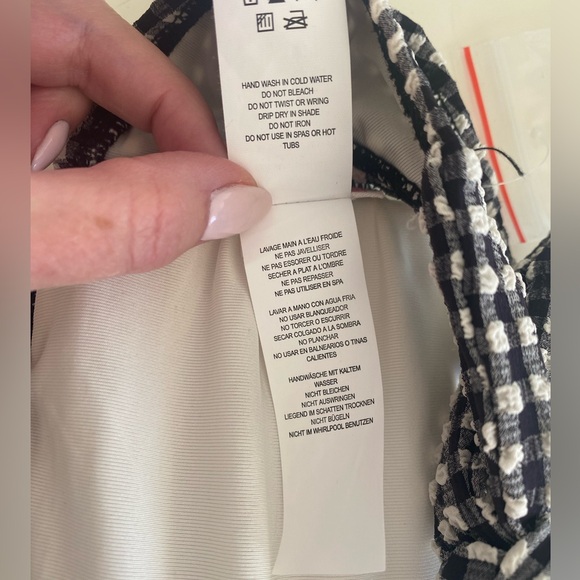NWOT KATE SPADE Gingham Ring Bandeau Top - Picture 7 of 7